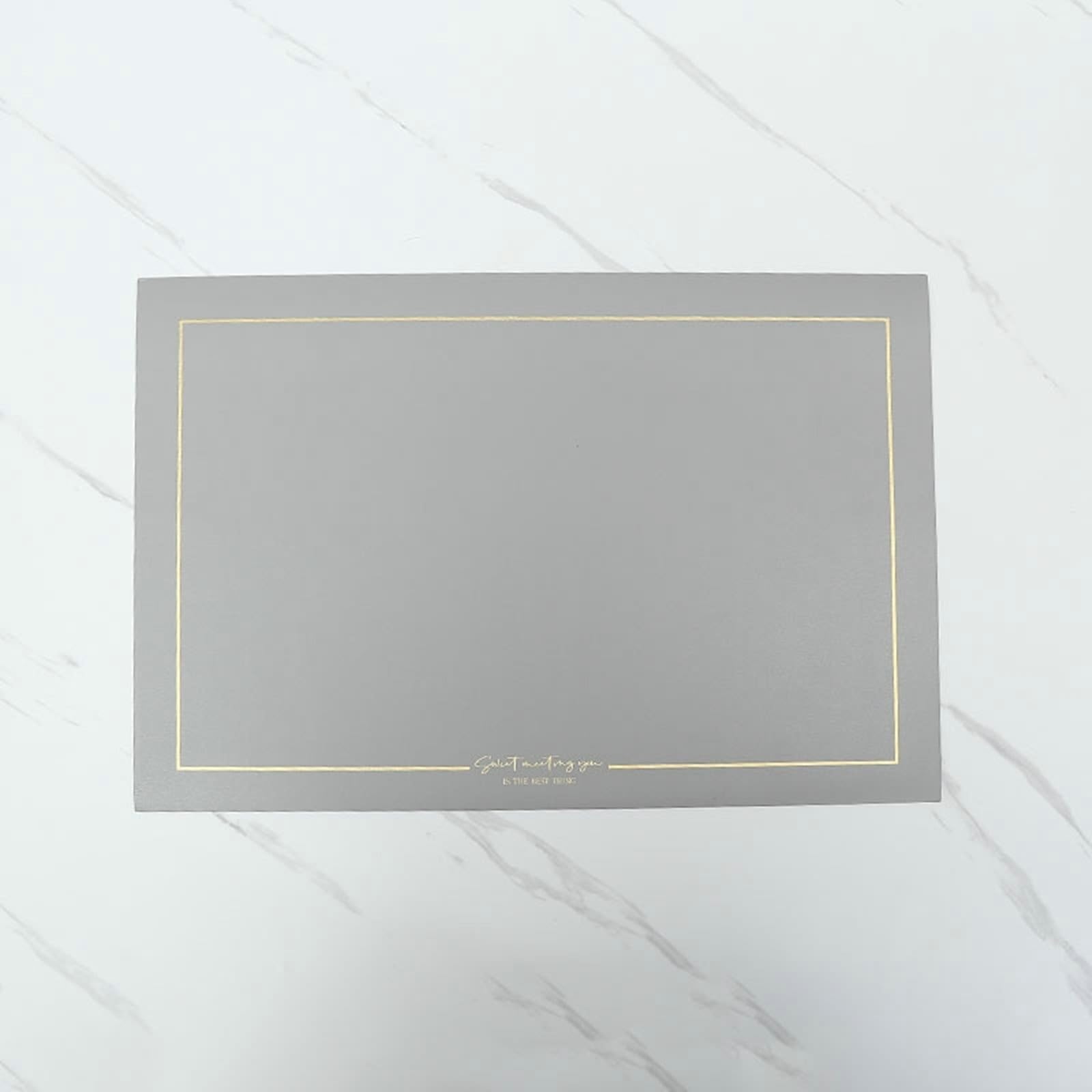 Lot de 6 sets de table rectangulaires gris de qualité supérieure 45x30 cm