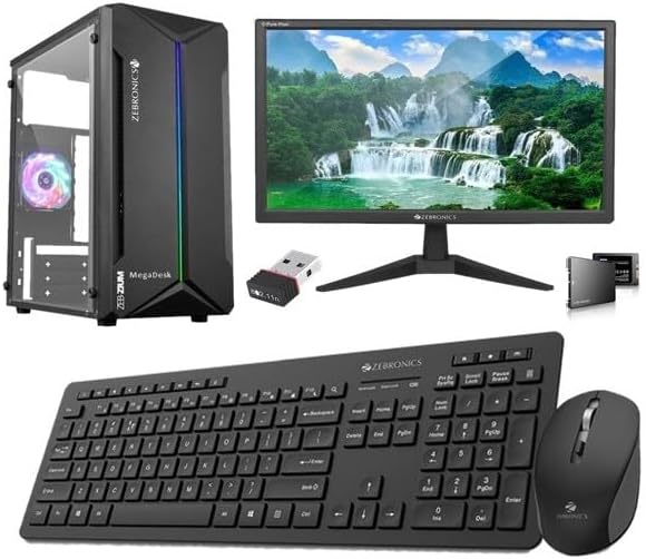 MegaDesk All-in-One Desktop Computer Set, i7 4th Gen, 16 GB RAM, 256 GB SSD, 1 TB HDD, 22" HD LED Monitor, Wireless Keyboard & Mouse, WiFi, Windows 10, MS Office (16-256-1TB)