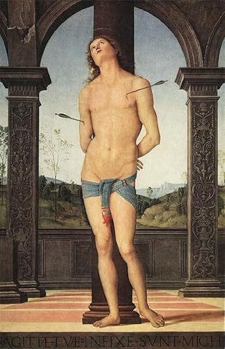 Graffiti art mural Pietro Perugino poster moderne art murale 60x90
