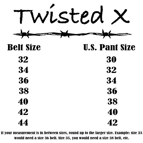 Twisted X Tan & Black Floral Tooled Leather Belt – Xibn-2 (34 – For 32” Waist) #TOP5