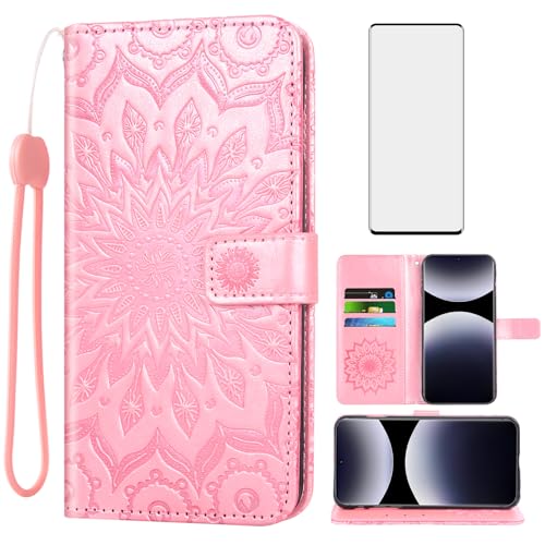 Housse Redmi Note 14 Pro Plus motif tournesol avec support