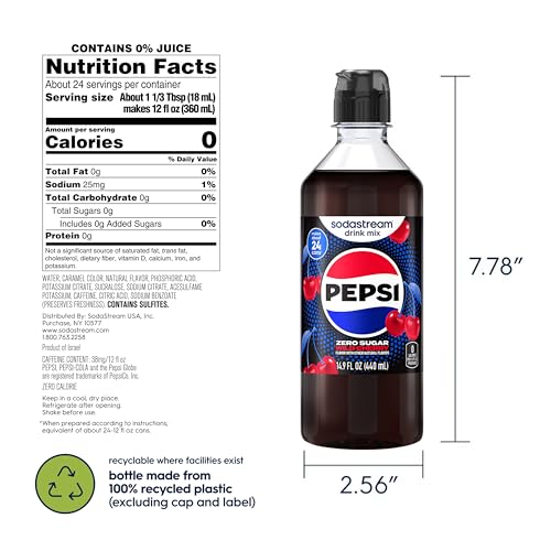 Save 40% on SodaStream Pepsi Wild Cherry Zero Sugar Drink Mix