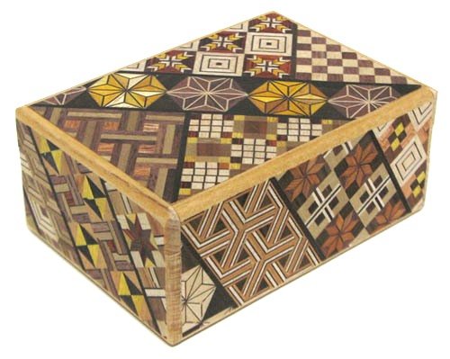 民芸品 工芸品 海外向けおみやげ 箱根 組木細工 寄木細工 ４寸 秘密箱 12回
