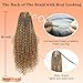 Brinbea 360° HD Full Lace Knotless Boho Braided Wigs for Women Box Braid Wig with Baby Hair Long Brown Blonde Premium Synthetic Braided Lace Front Wigs 36 Inch