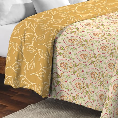 Image of HOME ELEGANCE by Mytrident Printed AC Comforter Set Double Bed | Quilt Blanket for Summer| King Size | 220 cms x 240 cms | Eden