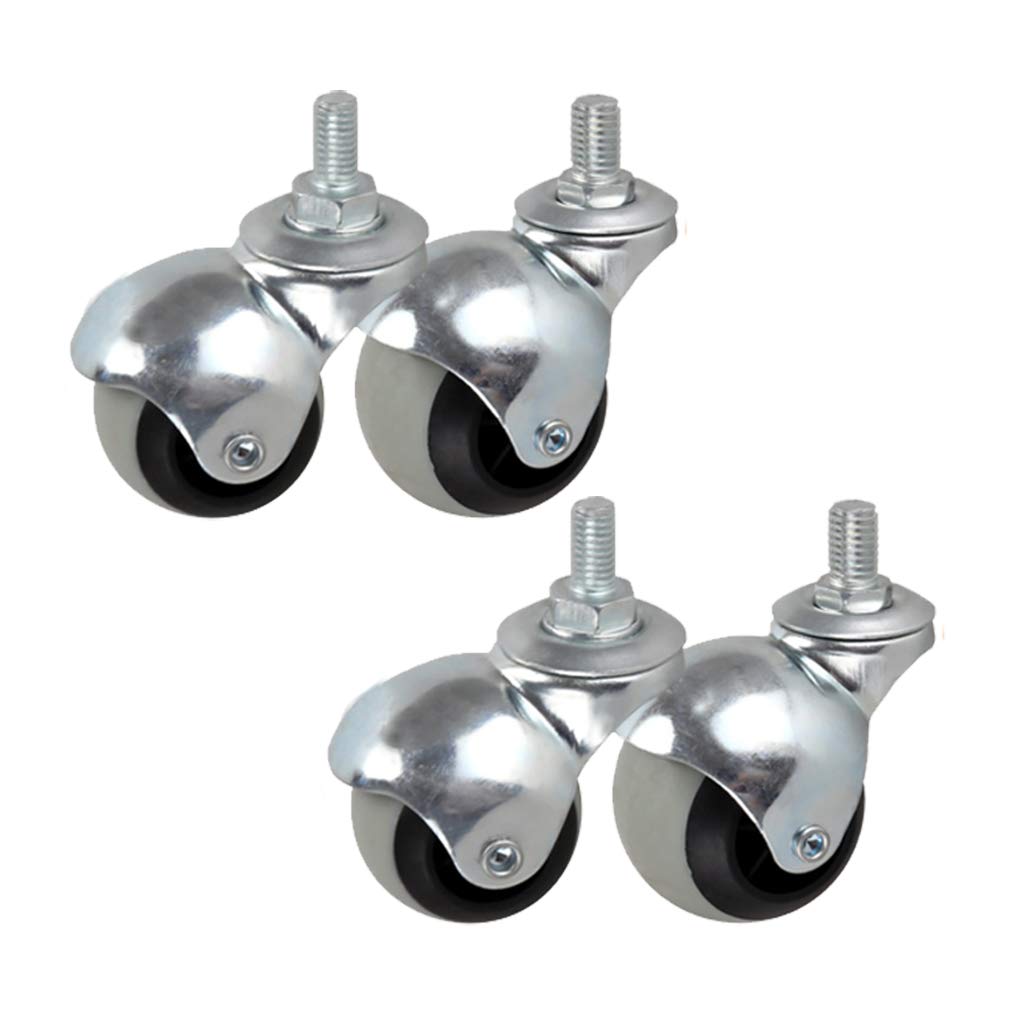 Lenkrolle, Lenkrolle, Lenkrolle mit Bremsen, Rollen, 5,1 cm, sphärische Nylon-Sofa-Möbelrolle, 50 mm Durchmesser, Lenkrollen, Rollen mit fester Platte, Universalrad for Sofa, Schrank, Kinderbett, Büro