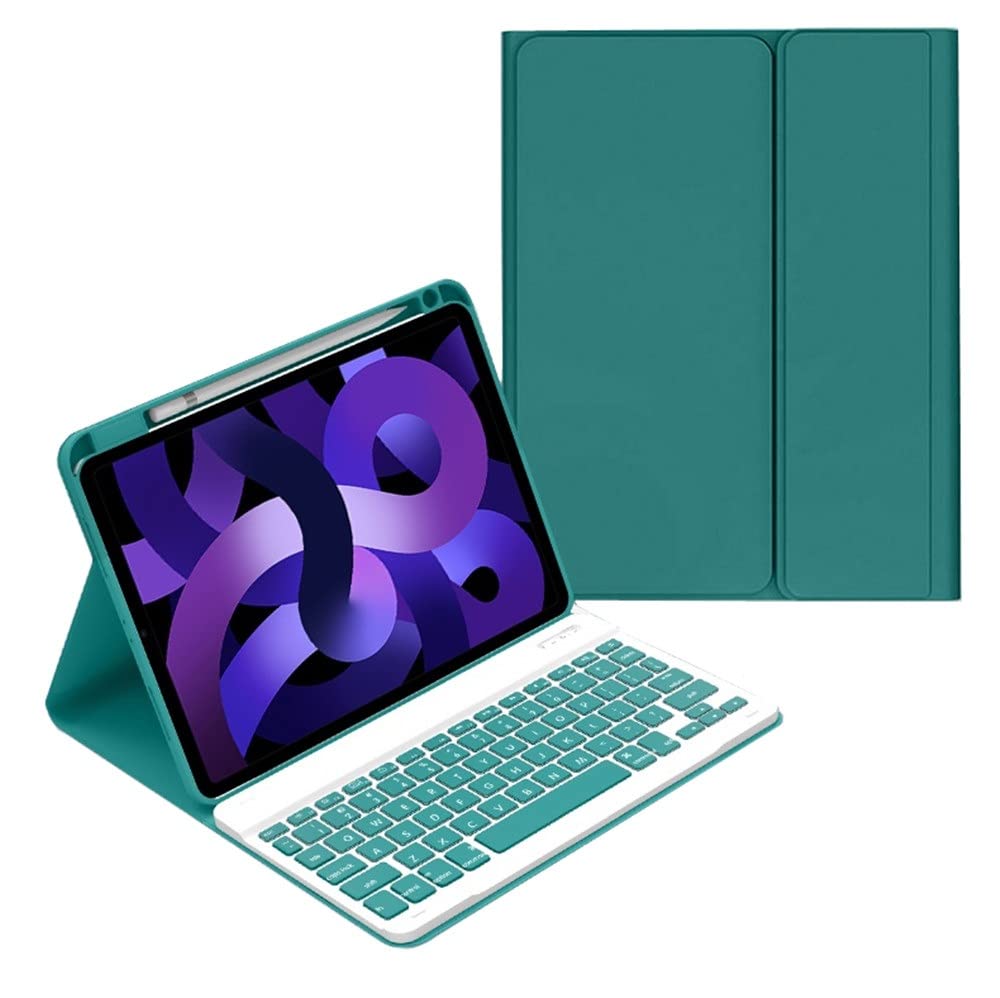 KMXDD Keyboard Case for iPad Mini A17 Pro/iPad Mini 6th Generation 7th Gen Case with Wireless Detachable Bluetooth Color Keyboard Cover (Dark Green)