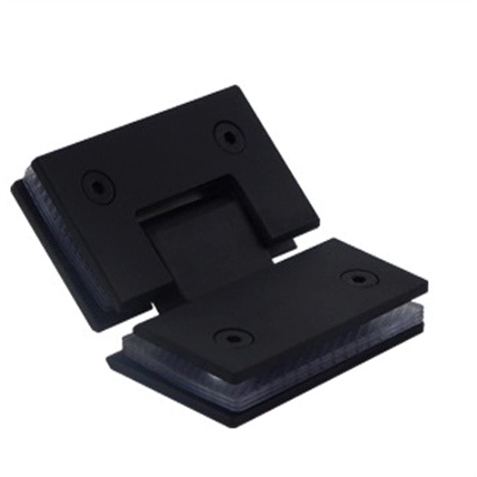 Myxjx One Color Hinges, Glass Door Bathroom Hinge Wall Mounted Clamp Black 135 Degree Opening