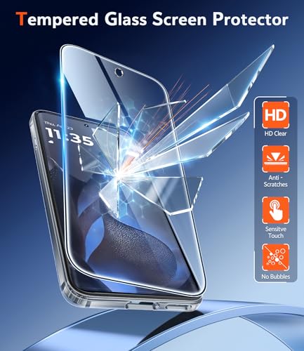 Image of FNTCASE for Motorola Edge-2026 Clear Case: Military Grade Drop Protection with Screen Protector Anti Yellowing Cell Phone Cover - Rugged Shockproof Protective Bumper Transparent Phonecase