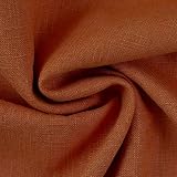 Leinenstoff | DAMIEL | vorgewaschen | uni | Meterware (terracotta)