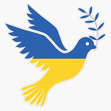 Magnet Flag of Ukraine in The Form of a Dove of Peace Magnetic Sticker Decal 5"