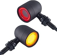 Vista 1 de FATECIM 2X Luces Traseras LED Tipo Bala para Motocicleta, Señales de Giro, Luces de Marcha y Freno, Indicadores Intermitentes Traseros de Servicio