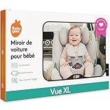Miroir voiture bébé Baby Uma - Miroir incassable à vision claire pour siège arrière - Installation facile avec sangles de maintien - Retroviseur interieur voiture bebe (24 x 16 cm)