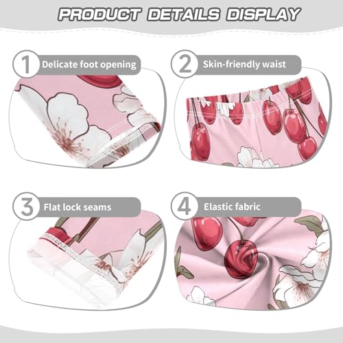Bolaz Toddler Girls Leggings Printed Yoga Pants Leggings Cherry Four for Kids3