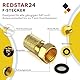 F-Stecker 7mm 10x + F-Verbinder 5X vergoldet | Gummidichtung | breite Mutter schraubbar | Verlängerung für Koaxial Antennenkabel Koax SAT Kabel | BK Anlagen | Satelliten LNB F Stecker + Verbinder Set