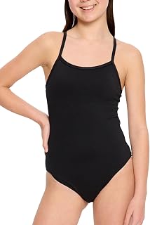 Leakproof Period Swimwear for Teens - Thin Strap One-Piece Performance Swimsuit - Light 20ml Absorbency