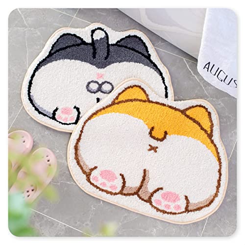 Niedlicher Badteppich Badematte für Badezimmer Rutschhemmender Weicher Badteppich für Duschen Niedlich Plüsch Mikrofaser… – Bild 8