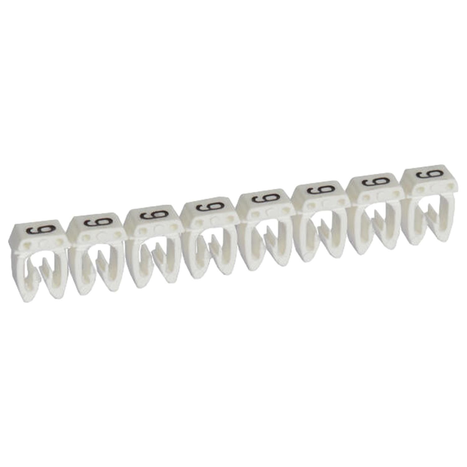 038219 Legrand - Boite De 1200 Repères Cab 3 Pour Fils 0,​5mm² à 1,​5mm² - Marquage Chiffre 9 Blanc