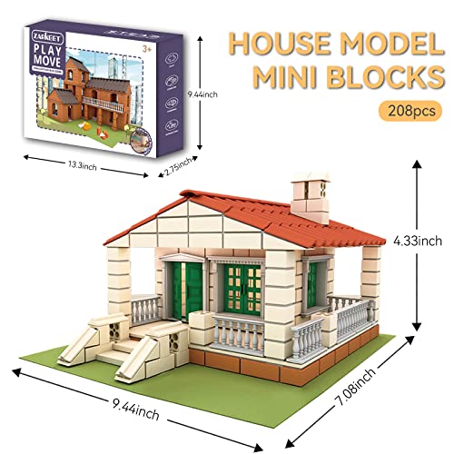 Zarkeet Diy Mini Educational Cement Bricks Construction House Learning Toys For Boys, Environmental Protection Material Building (Blocks Accessories/Cements/Tools), Gifts For 6+Years Childs (208Pcs) #TOP7