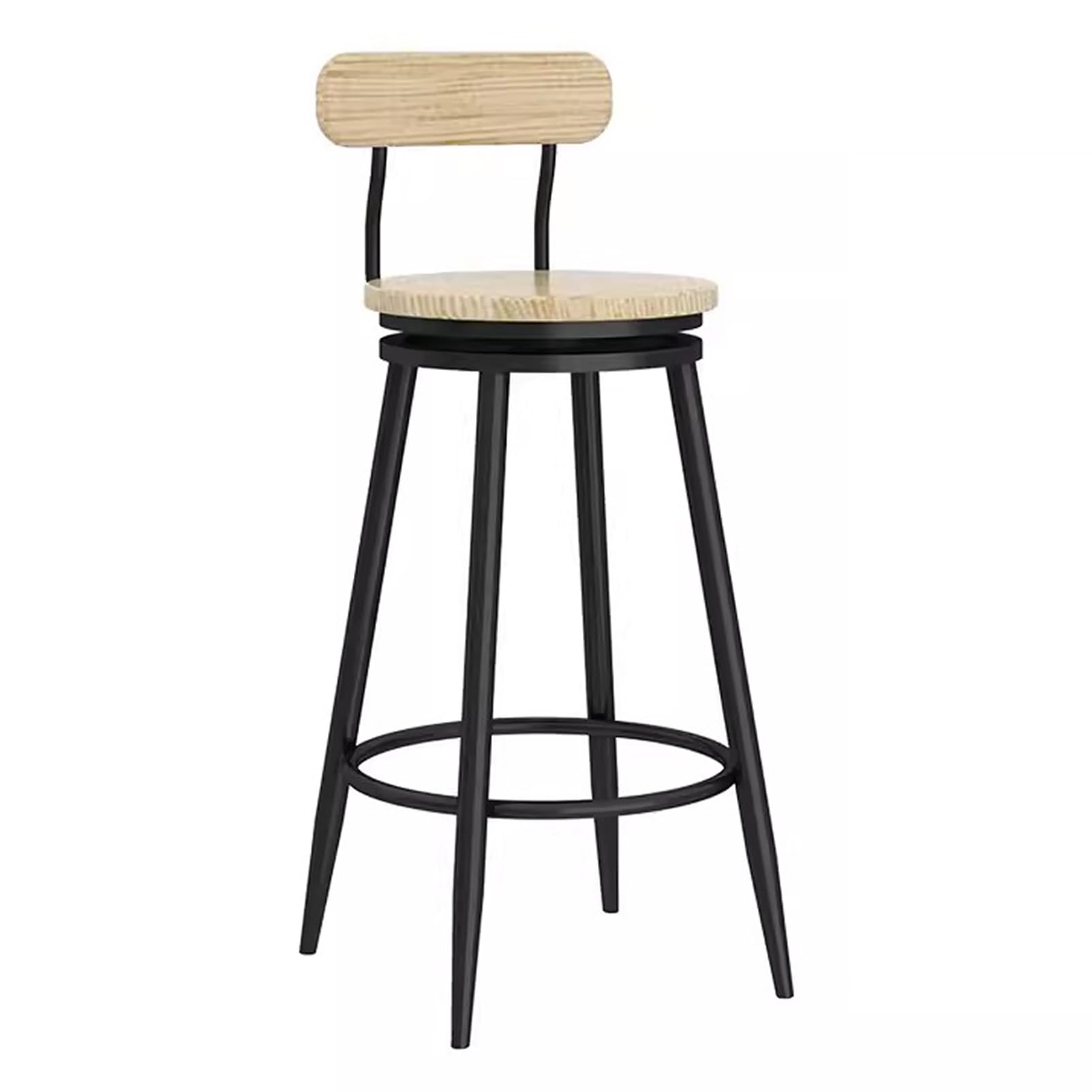 KLZUOPT Luxury Barstool Round Swivel Bar Stools with Back,Counter Height Bar Chairs Tall Stool Dining Chair for Home Island Cafe Pub Restaurant,C, 75cm