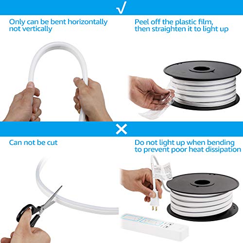 Torchstar 50Ft Led Neon Rope Lights Outdoor, Ip67 Waterproof, 120V Neon Light Strip Linkable, Ul Plug, Etl Listed Connectable Neon Lighting For Party Birthday Halloween,150Ft Max, Pink Light #TOP2