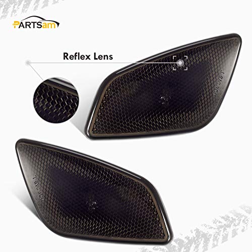 Partsam Amber Led Front Fender Side Marker Lights Lamps Assembly Smoke Lens For Wrangler Tj 1997-2006 Turn Signal Parking Lights Lamps Left+Right 55155629Ac 55155628Ac (Pack Of 2) #TOP4