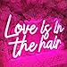 SYLHOME Love Is In The Hair Led Neon Light Sign Barber Shop Beauty Hair Salon Makeup Studio Bedroom Wall Decor Sign Hairdresser Business Bar Decoration USB 15.75