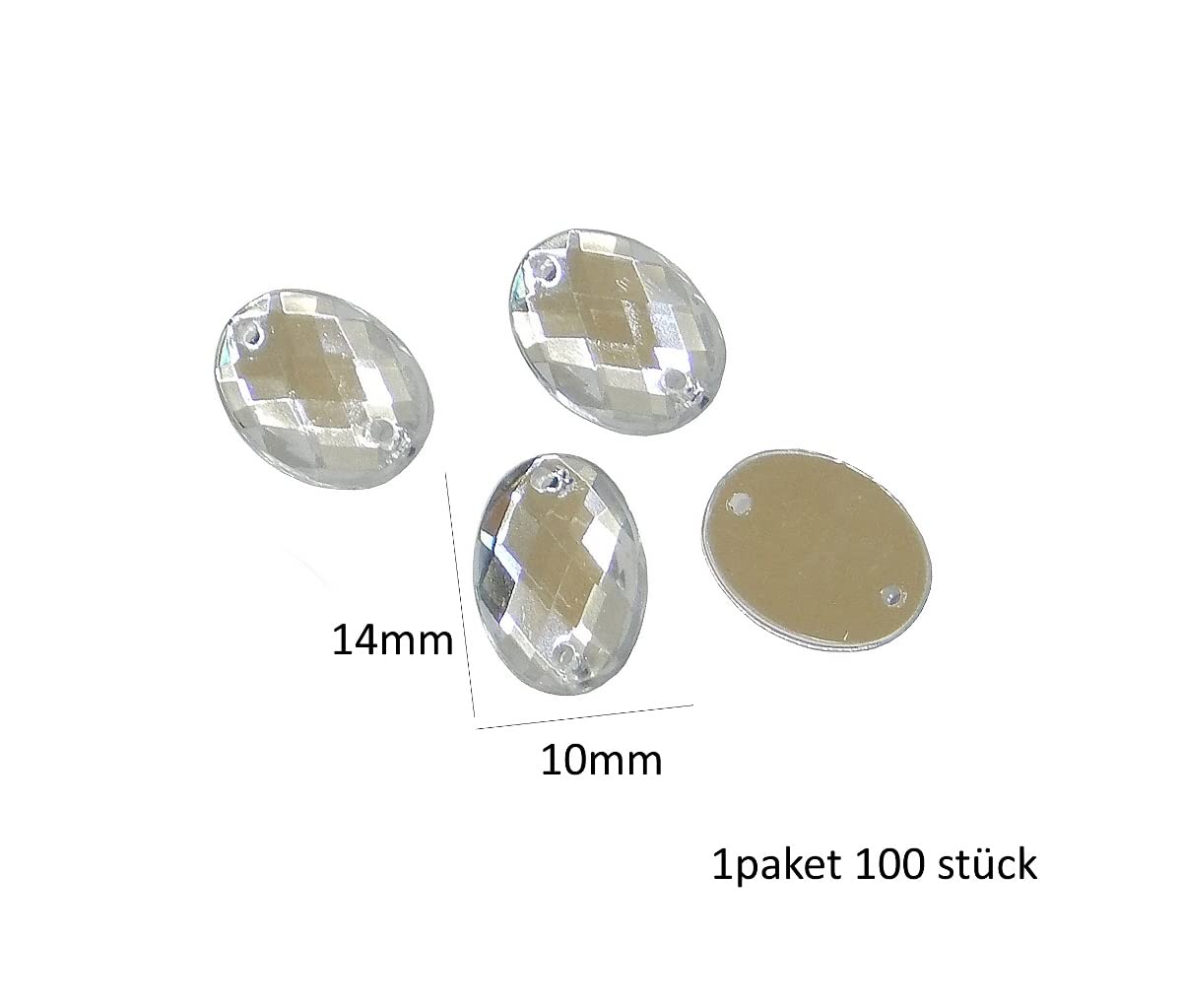 Perlin Strassteentjes om op te naaien, glitterstenen om aan te naaien, ronde zwarte set, kristal acrylstenen, platte achterkant voor kledingstuk, knutselen, kleding en tas, decoratie (8 mm, 100 stuks