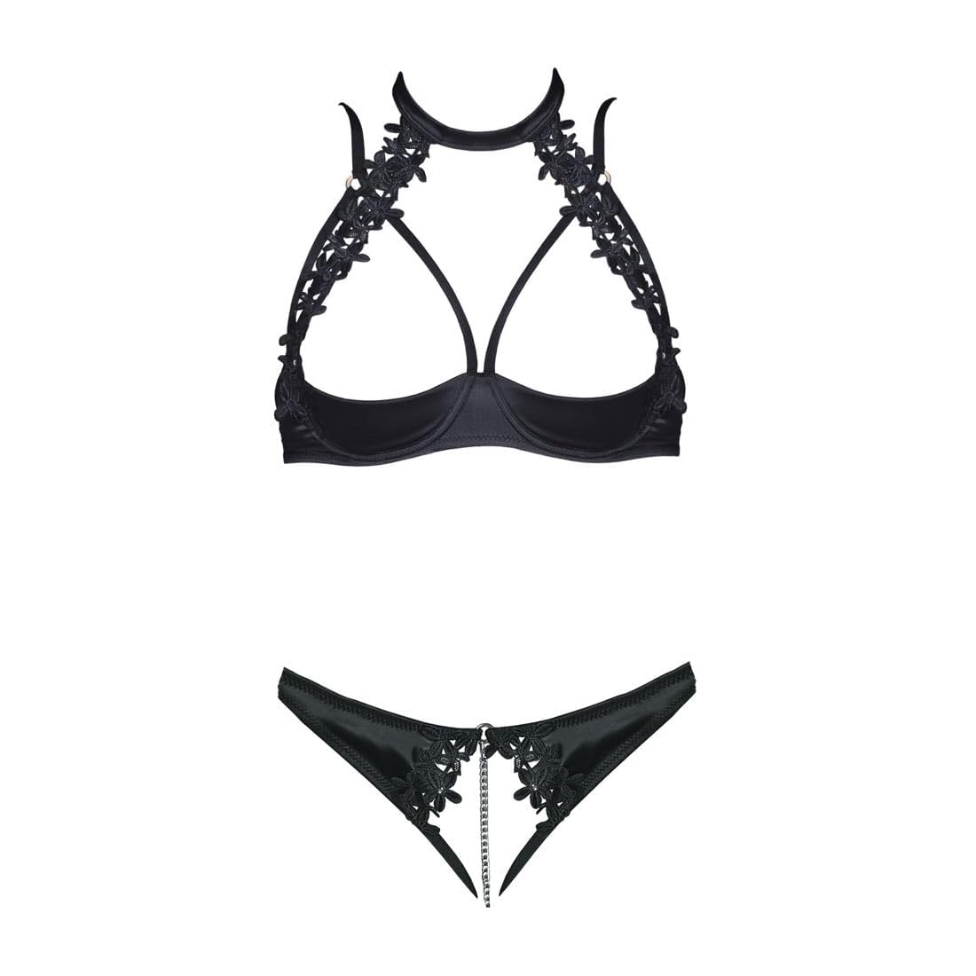 Cottelli Lingerie Shelf Lifting Set Black 80B/M