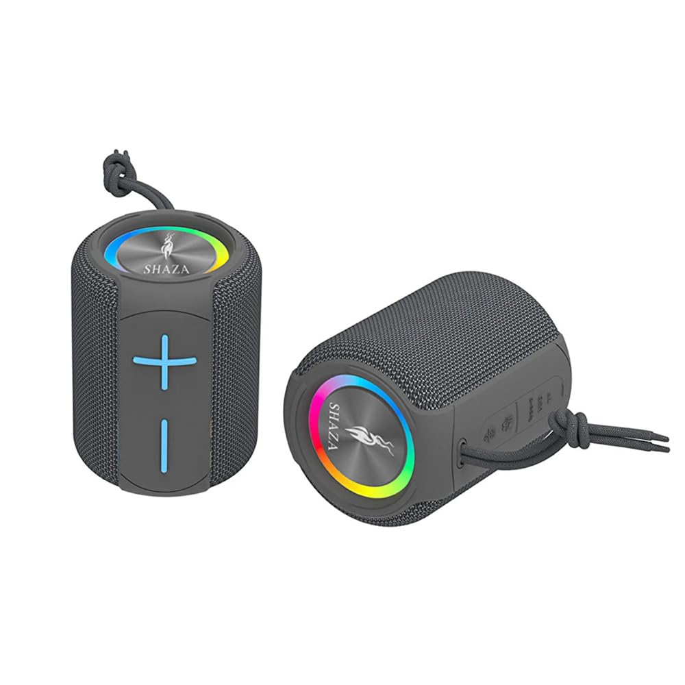 SHAZA Taşınabilir Bluetooth Hoparlör IPX6 Suya Dayanıklı - 6W Ses Çıkışı Gri