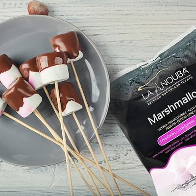 La Nouba Sugar Free Marshmallows, Keto Friendly, Zero Sugar, Low Carb, Perfect for Smores, Hot Chocolate & Baking, Gluten Free, Fat Free, 1 Pack (2.7 oz Each)