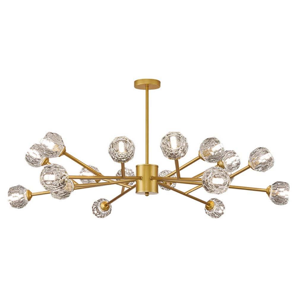 Lustre moderne en cristal pour illuminer un grand salon sombre