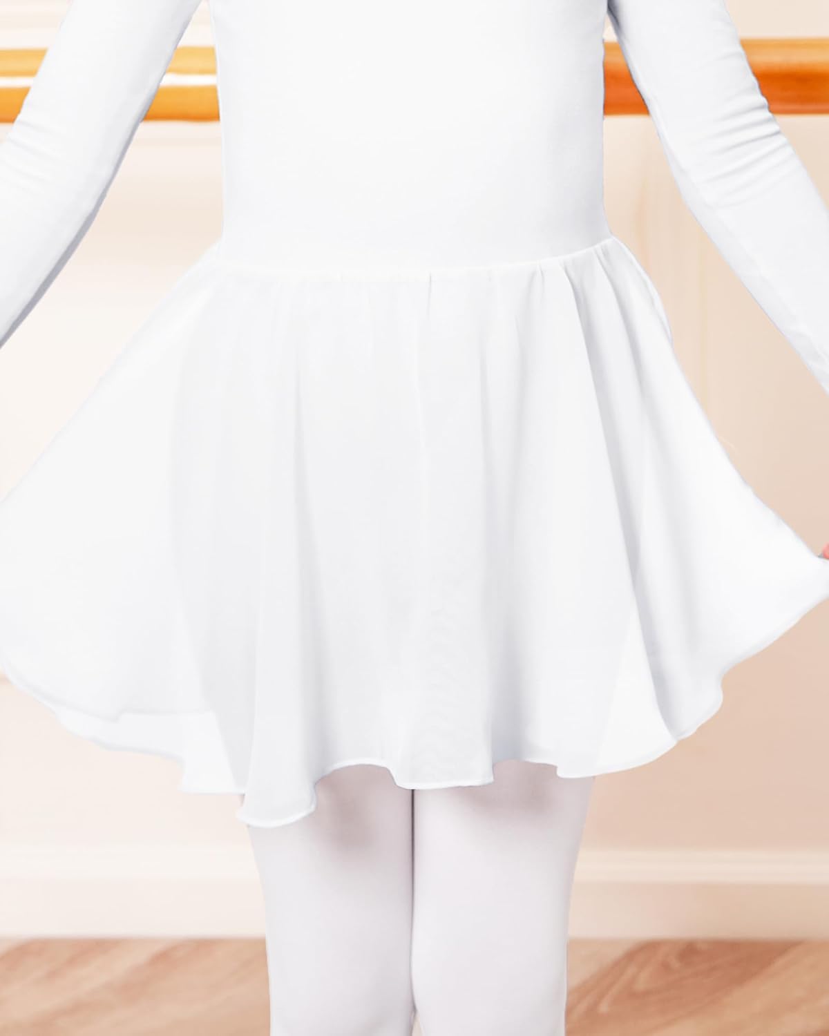 Stelle Ballet Leotards for Girls Long Sleeve Toddler Dance Leotard Outfits with Skirt Classic(Little/Big Kid) - Image 5