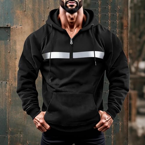 Mens Hoodie Zip Up Big and Tall Tactical Cargo Athletic Apparel Fashion Pullover with Pocket Military2