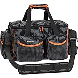 THKFISH Fishing Tackle Bag for 3600/3700 Tackle Box, Waterproof Soft Bottom Large Tackle Box Bag Saltwater & Freshwater Fishing Bags