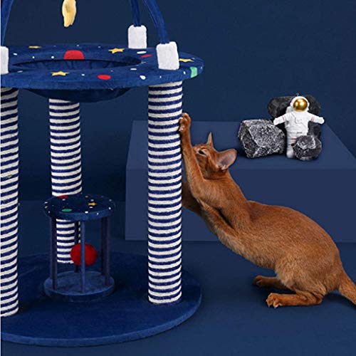 Poste de grattage de chat MU en sisal durable avec balle suspendue