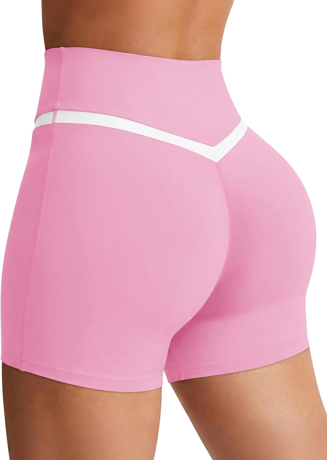 Aoysky Womens Buttery Soft Crossover Biker Shorts 5" Criss Cross V High Waisted Seamless Workout Yoga Athletic Shorts