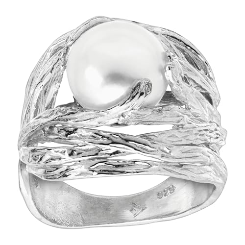 Silpada 'Nested Cultured Pearl' 9.5-10 mm Freshwater Cultured Pearl Ring in Sterling Silver, Size 8 Size 8