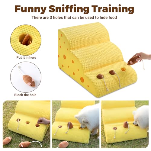 Pet-Ramp-for-Small-Dogs-to-Get-on-Couch-or-Low-Bed-3-Tiers-Gently-Sloping-Design-High-Density-Foam-Dog-Stairs-Pet-Steps-for-Older-Cats - Cucciolini Doodles Pet-Ramp-for-Small-Dogs-to-Get-on-Couch-or-Low-Bed-3-Tiers-Gently-Sloping-Design-High-Density-Foam-Dog-Stairs-Pet-Steps-for-Older-Cats