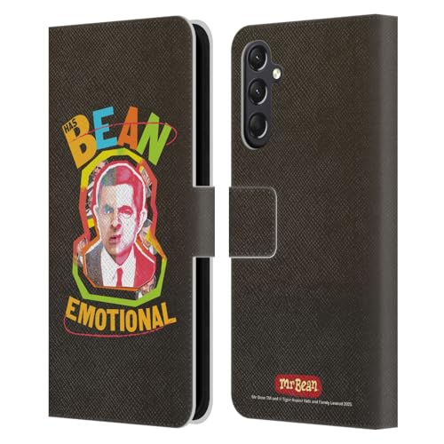 Coque portefeuille Samsung M34 5G抗震 étui cuir Mr. Bean anti-rayures