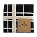 The Weaver's Blend Set of 8 Terry Dish Cloths, Check Design, 100% Cotton, Absorbent, Size 12”x12”, Black Check,Kitchen Towels and Dish Cloths