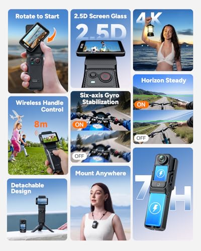 Image of SJCAM C400 4K Vlogging Camera,7H Battery,Wearable Body Cam | Ultra-Stable 6-Axis EIS, 2.29 inch Responsive Touchscreen, 30M Waterproof, 3-in-1 Handheld, Wearable & Pocket Vlogging