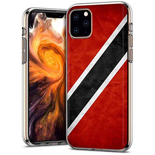NakedShield Clear Flex Gel Compatible for Apple iPhone 11 Pro Max,Trinidad and Tobago Flag Print,Light Weight, Unbreakable, Flexible, Surround Edge Protection,Designed in USA