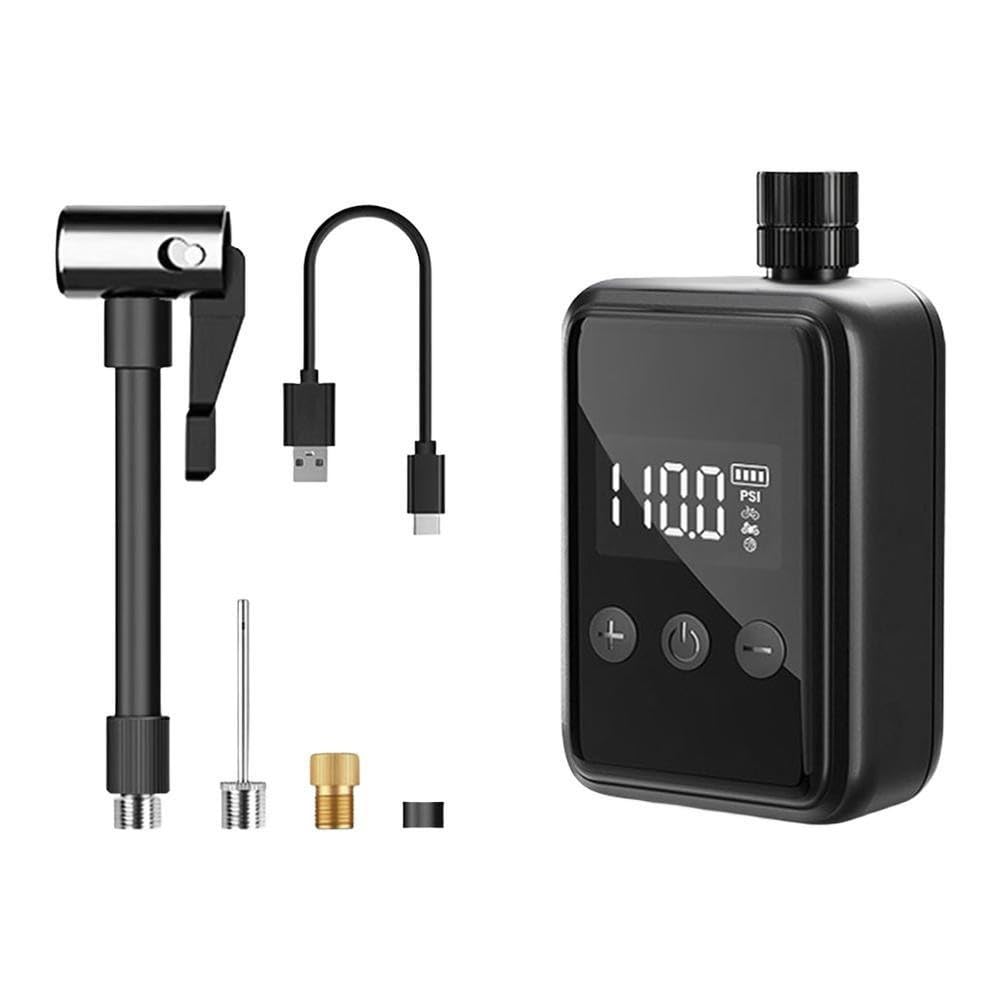 FACAIIO Gonfleur de pneu électrique portable 150 PSI avec écran LCD, pompe à vélo 500 mAh pour voiture, moto, VTT