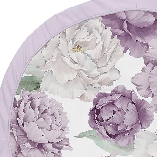 Image of Sweet Jojo Designs Lavender Purple Boho Shabby Chic Floral Girl Baby Play Mat Tummy Time Activity Infant Playmat Playpen Tent Teepee Floor Violet Ivory Bohemian Vintage Garden Watercolor Flower Nature