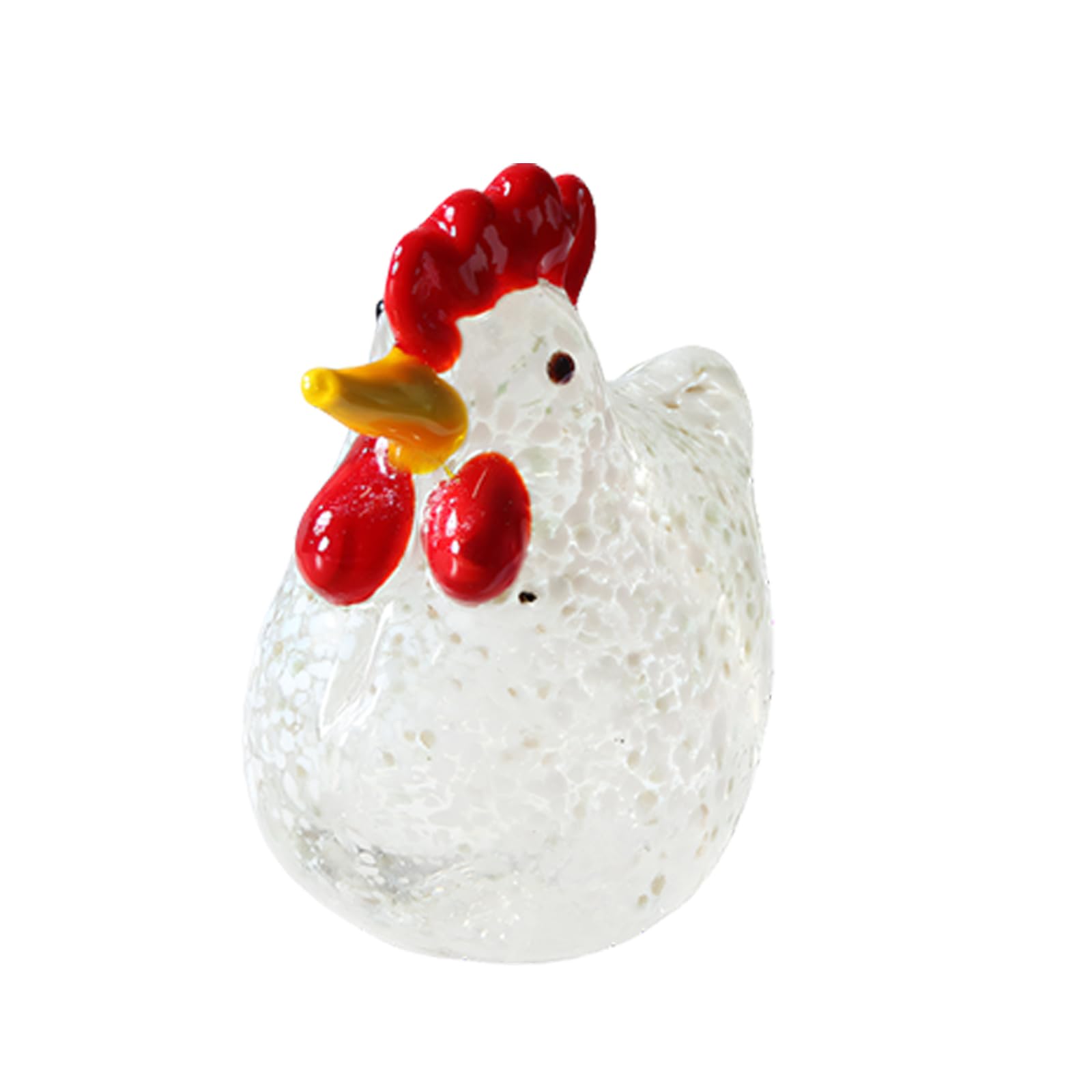 PANGBOER Glass Rooster Figurines Glass Art Sculpture Hand Blown Glasses Chicken Statue Table Ornament for Home Decorations Rooster Statue