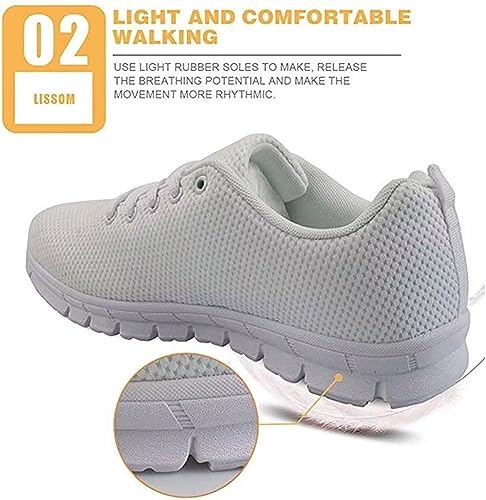 FKELYI Women's Christmas Running Shoes Breathable Trainers Sneakers Easy Go Walking Flats Tennis Shoes3