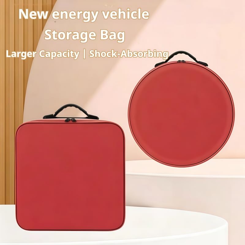Borsa Cavo EV per Lucid Air Sapphire 2024-2026 Organizer Impermeabile | Custodia in pelle Nappa con chiusura a strappo posteriore per mantenere ordinati i cavi di ricarica nel bagagliaio.
