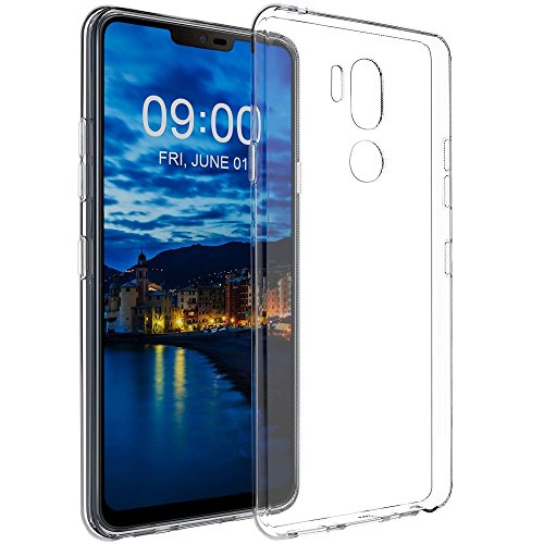 ELECTRÓNICA REY Cover in Gel TPU Trasparente per LG G7 THINQ, Ultra Sottile 0,33 mm, Morbido Flessibile, Custodia Silicone