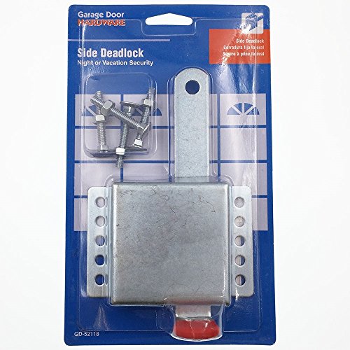 Prime-Line Gd 52118 Inside Deadlock – Heavy Duty Galvanized Steel Housing, Fits Most Garage Doors, Extra Protection As A Security Lock, 7/8 X 1/8" #TOP1
